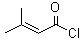 3,3-二甲基丙烯酰氯，C5H7ClO，3-甲基巴豆酰氯，CAS号3350-78-5分子结构式