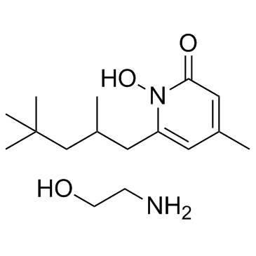 C16H30N2O3, CAS登录号68890-66-4,吡罗克酮乙醇胺盐, 1-羟基-4-甲基-6-(2,4,4-三甲苯基)吡啶酮乙醇胺复合盐(1:1), 1-羟基-4-甲基-6-(2,4,4-三甲基戊基)-2(1H)-吡啶酮乙醇胺, 1-羟基-4-甲基-6-(2,4,4-三甲苯基)吡啶酮乙醇胺复合盐, 吡啶酮乙醇胺盐，羟吡酮分子结构式